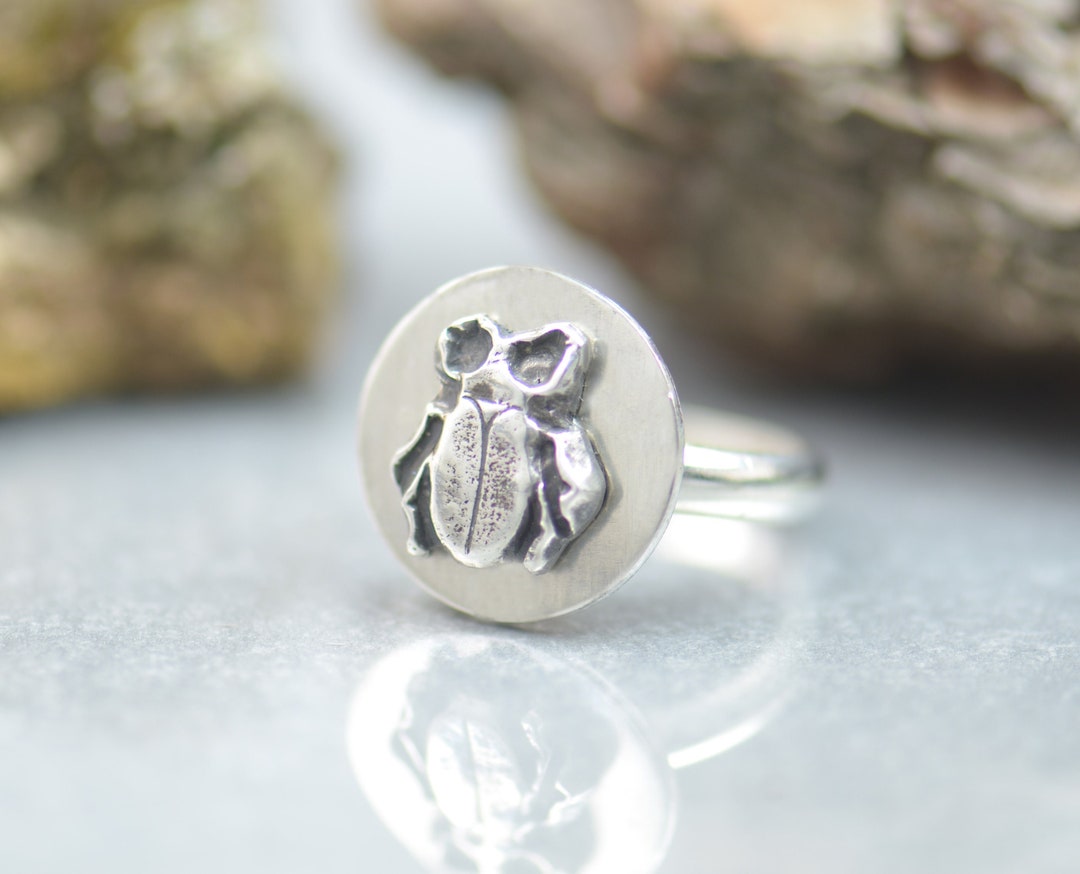 Sterling Silver Beetle Ring.halloween Ring. Cicada Ring Mystery Magic ...