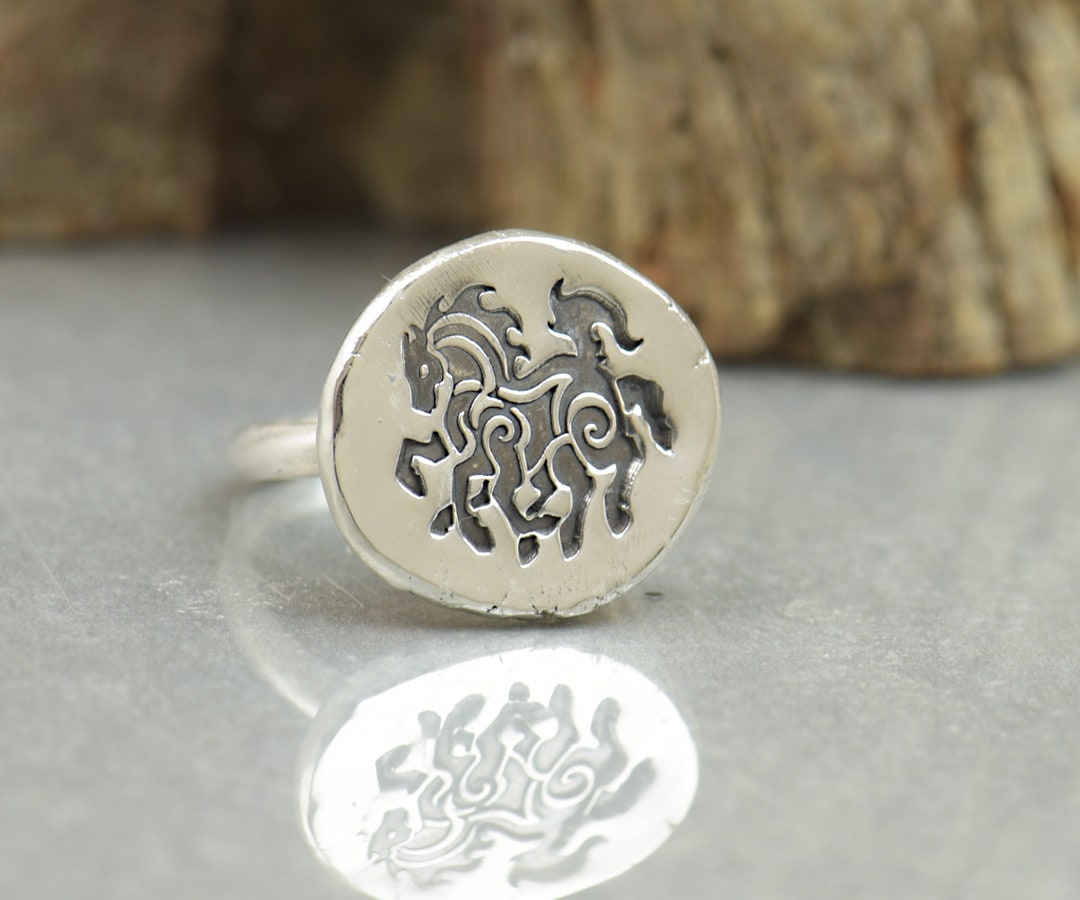 Mythology Rings Sterling Silver Odin Eight. Leg Horse Ring.viking.norse Mythology ...
