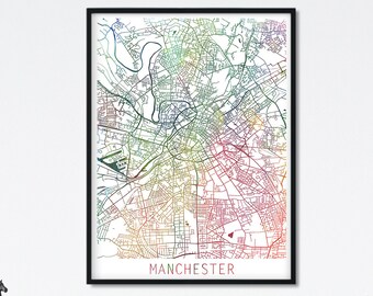 ART PRINT GRAPHIC POSTER OLD STREET PHOTO ENGLAND MAP OF WARRINGTON