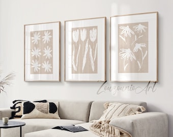 Blumen-Wandkunst In Weiß & Gold – Leinwandbild 50,8 X 101,6 Cm Für Moderne Wohnräume