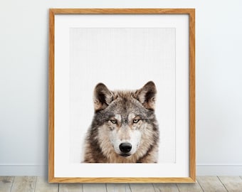 Wolf Print, Woodlands Animal Wall Art, Nursery Decor, Wolf Printable, Nursery Animals Poster, Kids Room Decor, Digital Printable Art