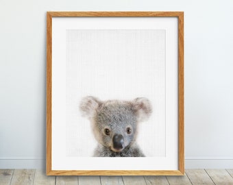 Koala Print, Nursery Wall Art, Baby Koala Bear Poster, Baby Animals Print, Australian Animals, Kids Room Decor, Digital Printable Art