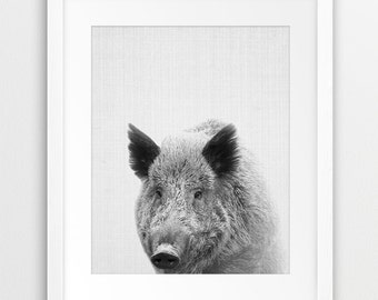 Wild Boar Head Wooden Pen and Business Card Holder Hunting Gift 034