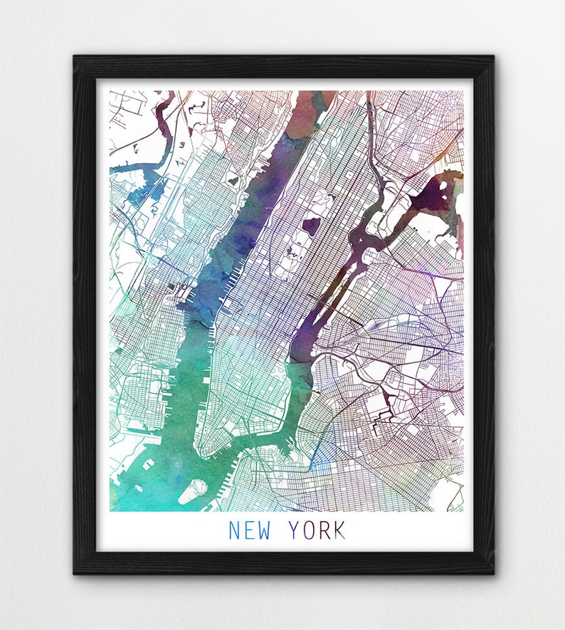New York City Urban Map Poster New York Street Map Print | Etsy
