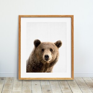 Bear Print, Woodlands Nursery Decor, Forest Animals Poster, Nursery Animal, Kids Room Decor, Nursery Wall Art, Animal Printable Art