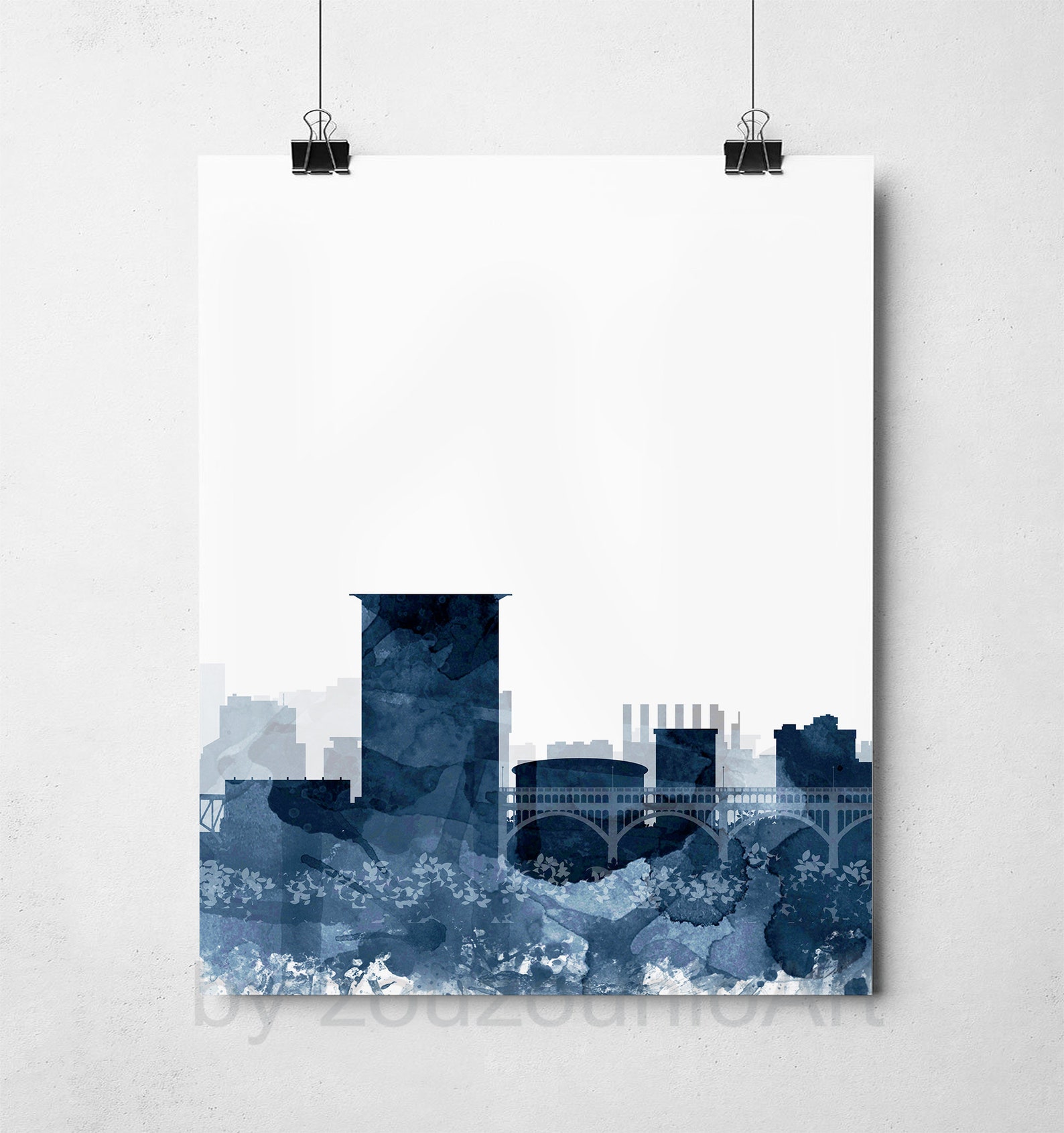 Cleveland Skyline Art Prints Cleveland Set of 3 Cleveland | Etsy