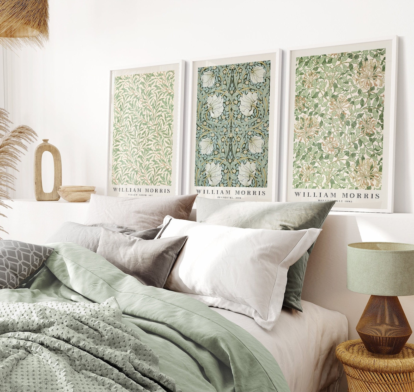 William Morris Set of 3 Wall Art Prints, William Morris Vintage Museum ...