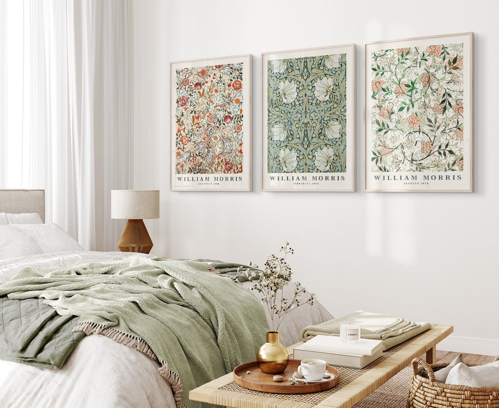 William Morris Wall Art Prints Set of 3, William Morris Vintage Museum ...