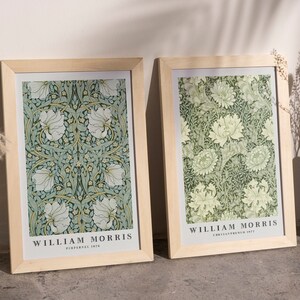 Set Di 4 Poster William Morris Da Parete – Stampe Floreali Vintage, Decorazioni Cameretta O Soggiorno, Regalo Naturale 150x40 Cm