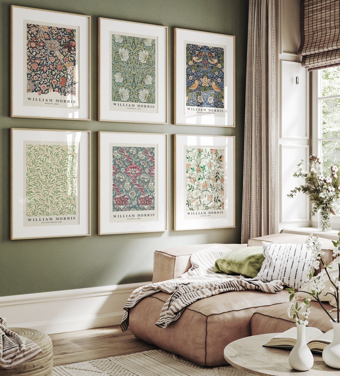 William Morris Set of 6 Wall Art Prints, William Morris Vintage Museum ...