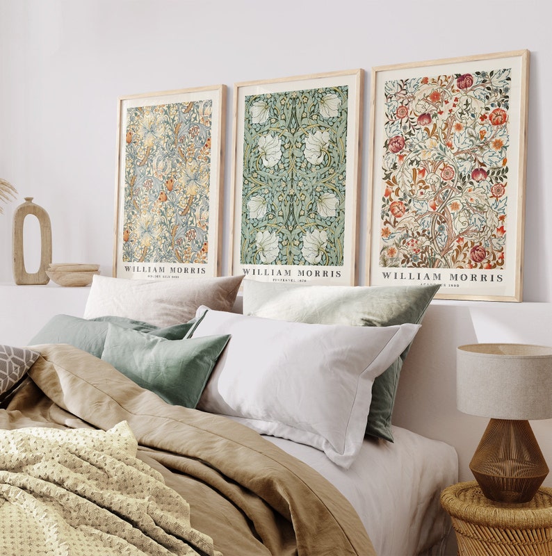 William Morris Set of 3 Wall Art Prints, William Morris Vintage Museum ...