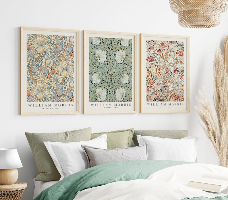 William Morris Set of 3 Wall Art Prints, William Morris Vintage Museum ...