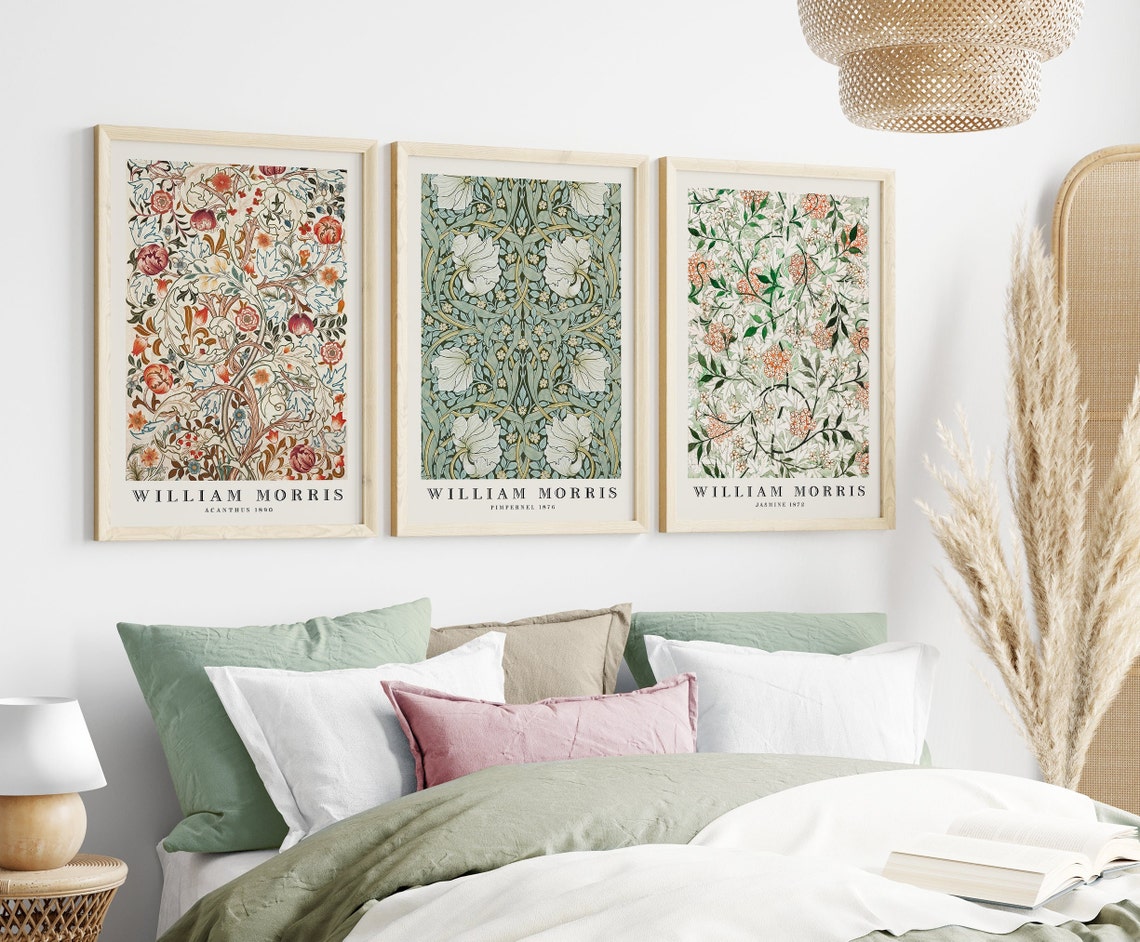 William Morris Wall Art Prints Set of 3, William Morris Vintage Museum ...