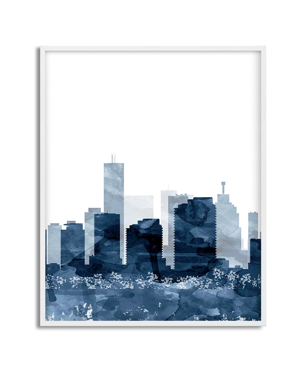 Toronto Skyline Set of 3 Prints Toronto Triptych Navy Blue | Etsy