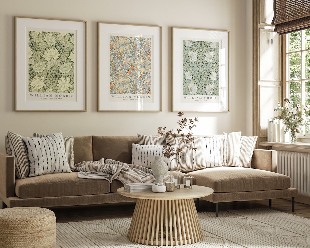 William Morris Set of 3 Wall Art Prints, William Morris Vintage Museum ...