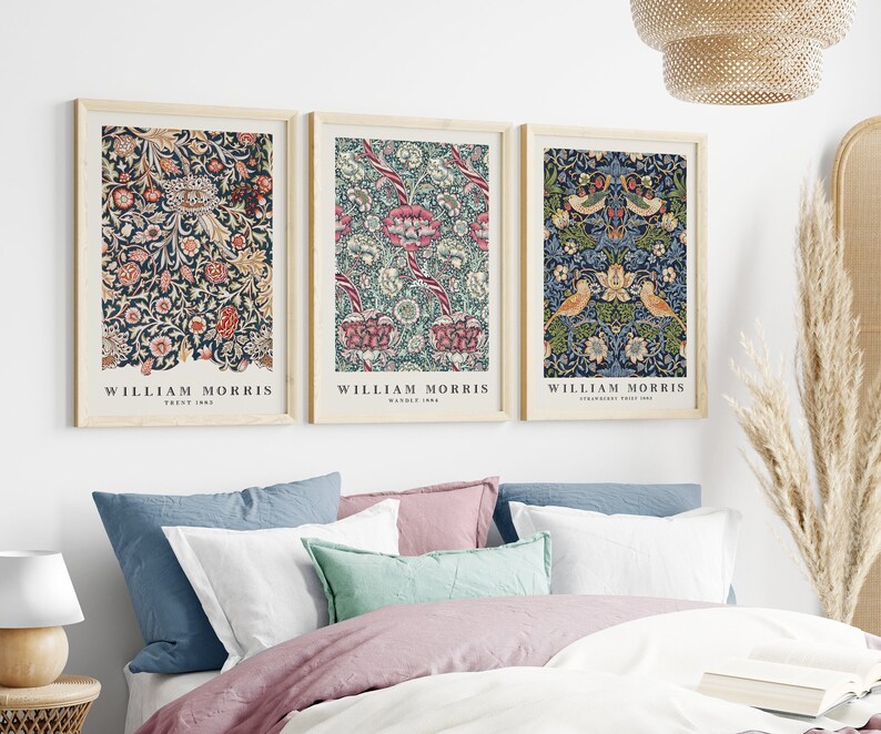 William Morris Set of 3 Wall Art Prints, William Morris Vintage Museum ...