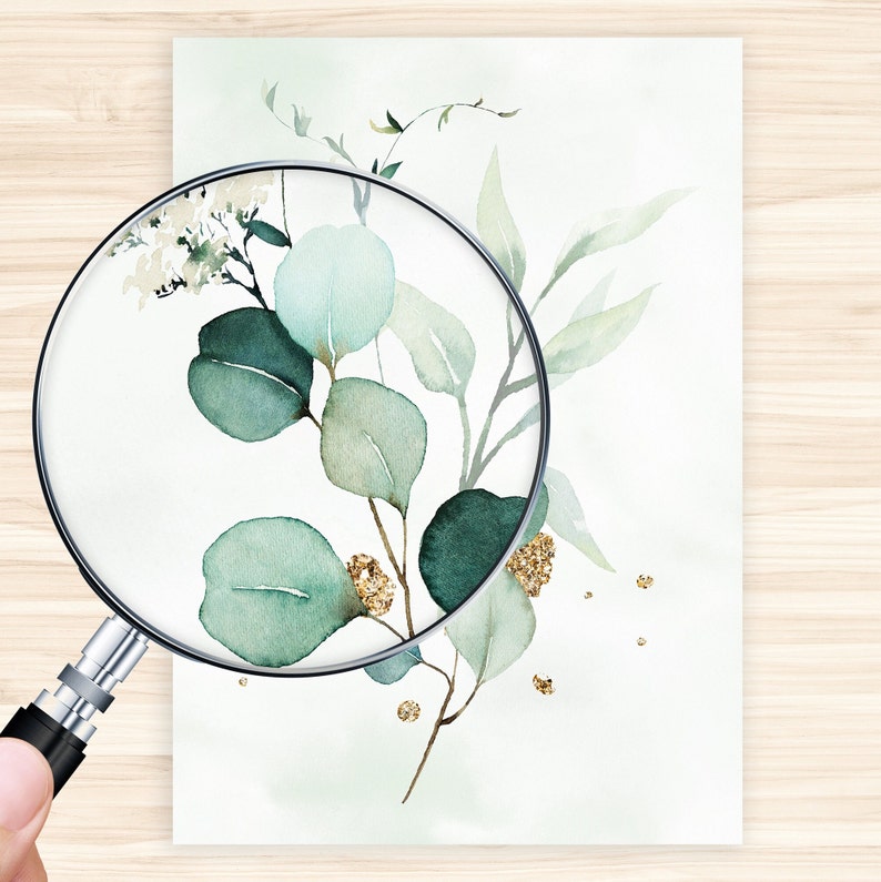 Watercolor Sage Green Eucalyptus Prints, Botanical Set of 3 Prints ...