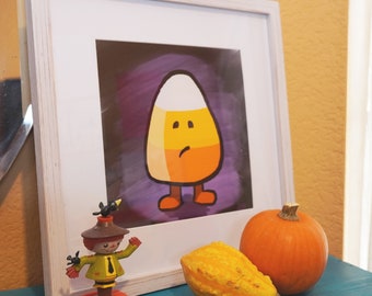 Disrespected Halloween Candy Candy Corn Art Print 8x8