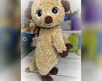 Erdmännchen, crochet meerkat,gehäkeltes Erdmännchen, Amigurumi Erdmännchen,plushie ,Baby