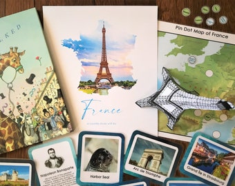 France Study Unit | Hands on Learning, Charlotte Mason, Montessori, geography, homeschool, school, Paris, printable file