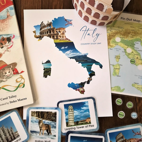 Italy Study Unit | Hands on Learning, Charlotte Mason, Montessori, geography, homeschool, school, Rome, printable file