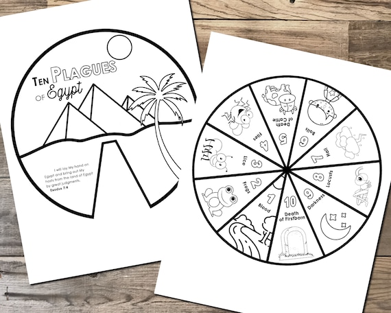 Plagues Of Egypt Coloring Wheel Printable Bible Activity 50% OFF Plagues Of Egypt Coloring Wheel Printable Bible Activity 50% OFF