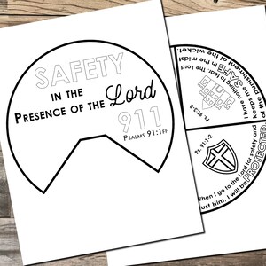 Psalm 91 Safety in the Lord Coloring Wheel, Printable Bible Activity ...