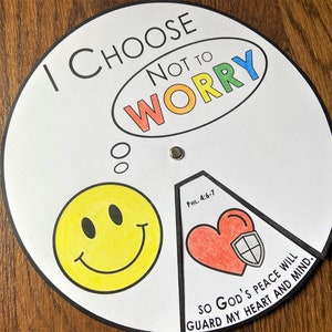 Not to Worry Schriftmalrad, druckbare Bibelaktivität, Vergebung, Kinderbibellektion, Memory-Spiel, Sonntagsschule