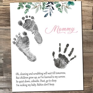 Baby’s don’t keep - 8x10 & 11x14 Print - Gift for new Mom - Personalize with child&#39;s prints - printable digital file
