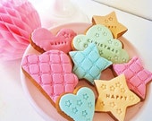 Koekjes met fondant 12 stuks.