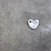 Pewter Stamping Blanks Baby Heart Handmade Metal Blanks Handstamping Blanks for Jewelry - Organic Pewter Heart Blank - Pewter Disc (M177A)