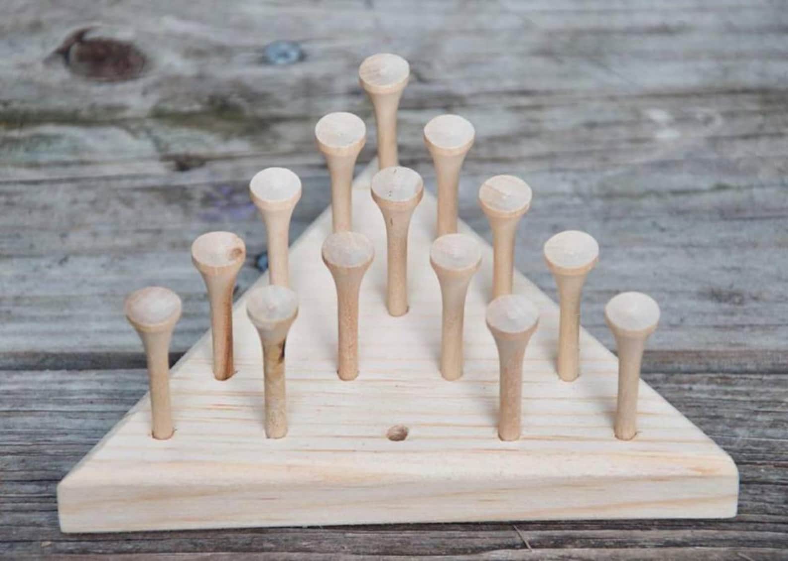 Wooden Peg Game Etsy