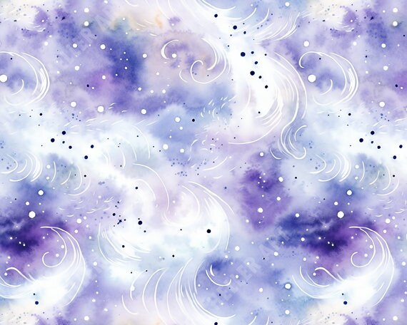 Purple Paint Splatter Galaxy - Seamless, Repeating Pattern - 2 files, tiled  & not tiled - 300 DPI, High Resolution, Print Ready