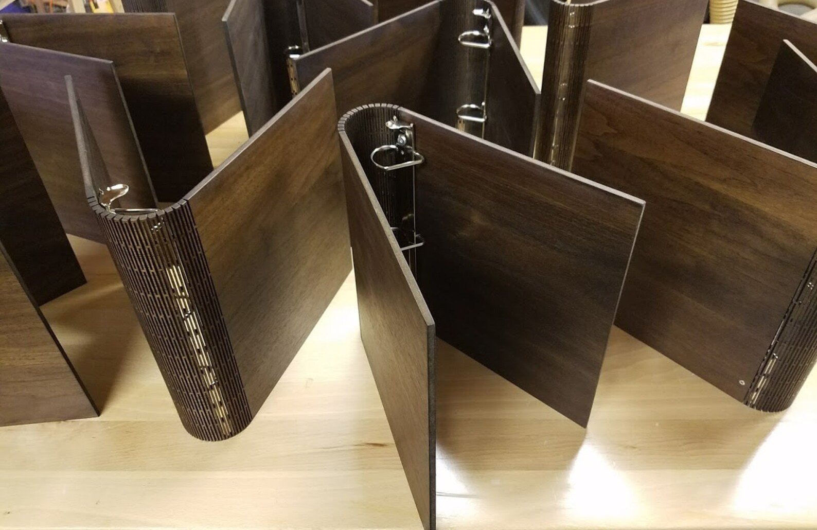 Living Hinge Wood Customized Binder Etsy