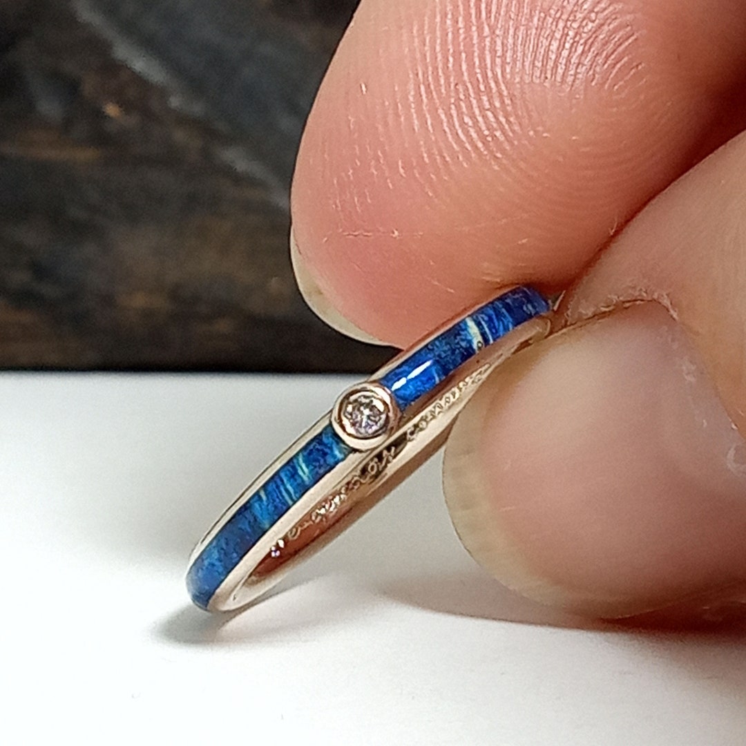 Wolframkarbid Ring - Modernes Verlobungs- & Ehering Set