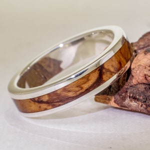 Olive wood ring silver Band - wood ring for men, wood resin ring, wood, wooden rings, wooden ring men, olive wood ring, wooden ring, olive