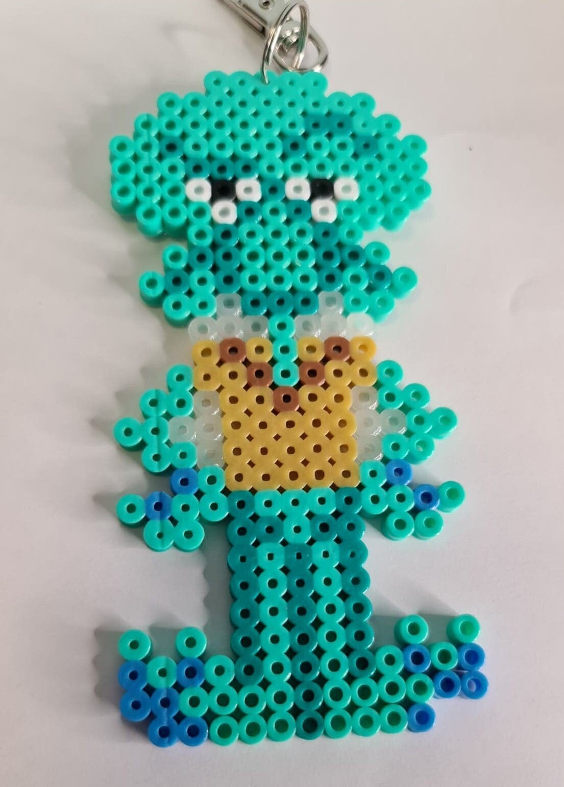 Squidward de Spongebob Squarepants Llavero Perler Bead Etsy España