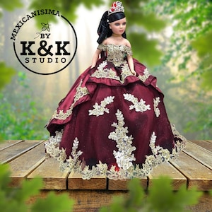 Floral Royal Muñeca, Quinceañera Doll, Custom Made, Quinceañera  Accessories, Accessorios de Quince Años , Quinceañera, Quince Set,