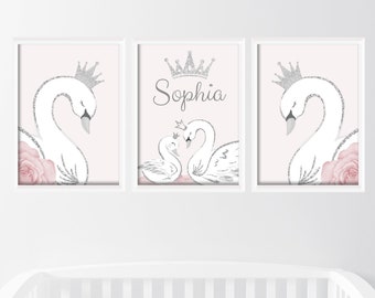 swan prints for nursery