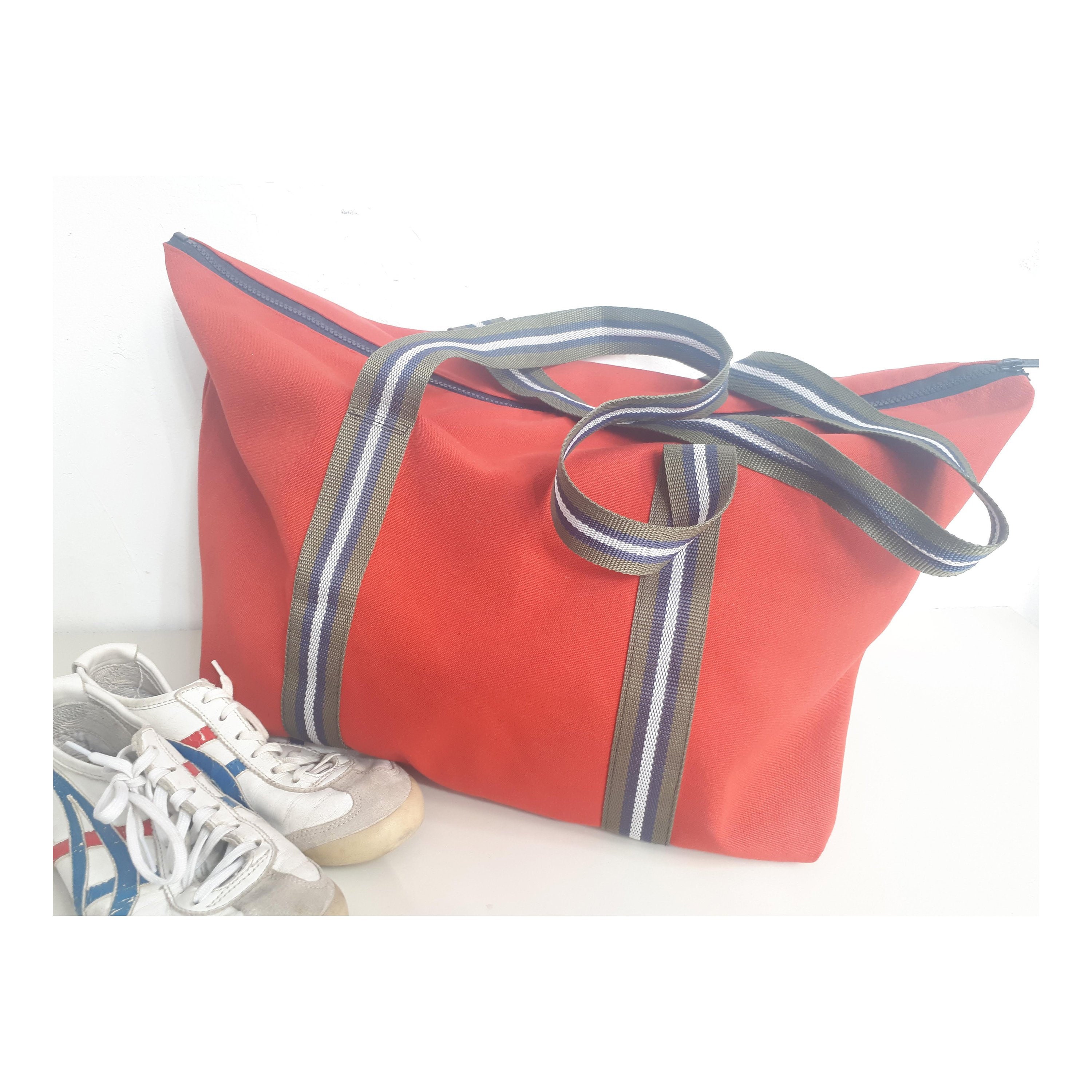 Cotton canvas Travel bag, Traveling bag, Sports bag, Handmade travel bag, Red sports bag, Green travel bag, Travel backpack,Canvas Travelbag