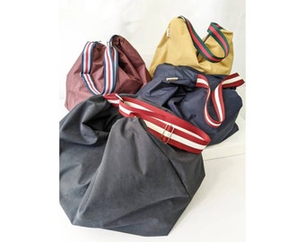 Crossbody rainproof bag. Handmade shoulder bag. Minimalist.Blue waterproof bag. Tote bag with a zipper. Blue tote bag. Roomy handbag