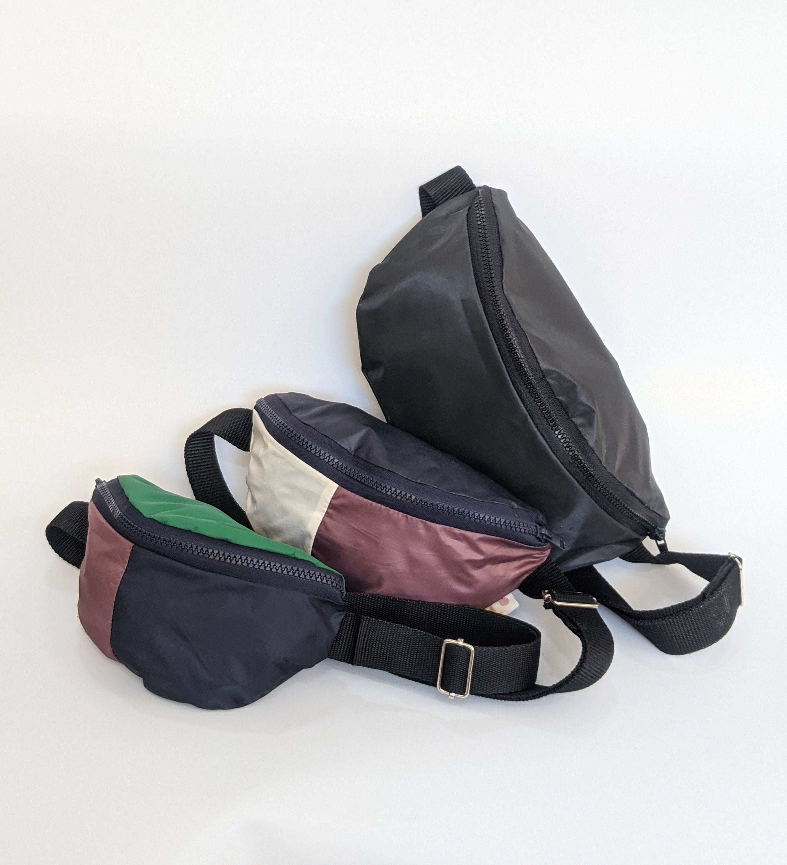 Black Waterproof Bum Bag, Rain Waist Bag, Black Bum Bag, Black Belt Bag, Handmade Bum Bag