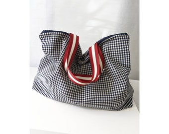 XL shoulder bag. Large cotton bag made to order. Handmade fabric bag. Travel bag. Roomy handbag. Cotton Gym Bag. Extra large shoulder bag