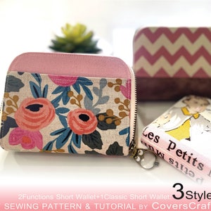 Cartera pequeña con cremallera, Cartera pequeña para mujer, Cartera de mujer, Patrones de costura, Patrón de cartera, Cartera para mujer, Patrones, Cartera pequeña con cremallera02