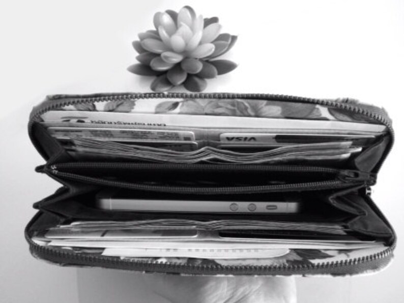 VEGAN WOMEN'S WALLET Fabric Wallet Handmade Zipper Etsy