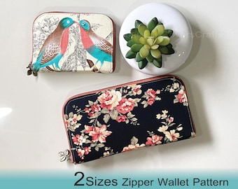 Wallet Pattern Bundle,Card Wallet With Zipper Pattern,Womens Wallet PDF Pattern,DIY Wallet Sewing Tutorial,Printable Digital Wallet Template
