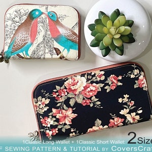 Cartera de mujer, Cartera con cremallera, Patrón de costura de cartera, Patrón de costura, Patrones de costura en PDF, Patrón de cartera en PDF, Patrones de cartera, Cartera clásica con cremallera 03