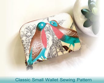 Zipper Wallet,Wallet Sewing Pattern,Digital Sewing Pattern–Small Wallet with Zipper&Card Holder,PDF Download Pattern,DIY Craft,DIY Gift Idea
