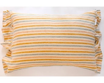 Ruffle Pillowcase - Seaside Stripe