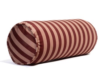 Velvet Bolster Cushion in Bougie